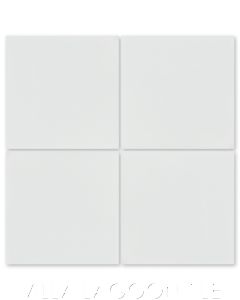 Solid White Cement Tile, SB-1000, from Villa Lagoon Tile.