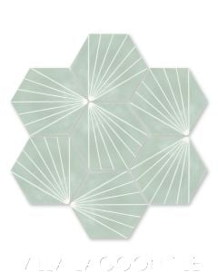 "Spark C May" Geometric Hex Cement Tile, from Villa Lagoon Tile.