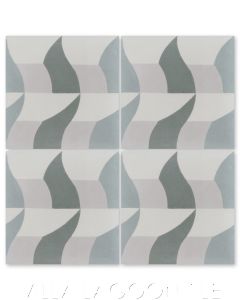 "Swagger Monterey" Modern Cement Tile by Neyland Design, from Villa Lagoon Tile.