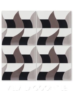 "Swagger Sencillo" Modern Cement Tile by Neyland Design, from Villa Lagoon Tile.