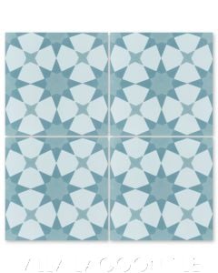 "Taza Blues" Moroccan Cement Tile, from Villa Lagoon Tile.