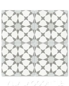 "Taza Silver" Moroccan Cement Tile, from Villa Lagoon Tile.