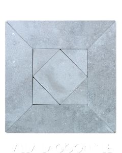 Terre Limestone Mosaic in Light Gray, curated by Christina Salway, from Villa Lagoon Tile.