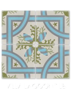 "Trapani Azul Spring" Coastal Cement Tile, by Villa Lagoon Tile.