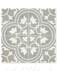 "Tulips B Holland" Traditional Floral cement tile, from Villa Lagoon Tile.