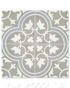 "Tulips B Holland" Traditional Floral cement tile, from Villa Lagoon Tile.