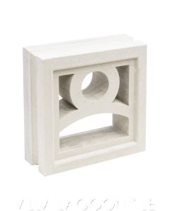 "Zanzibar" Natural White Geometric Breeze Blocks, by Villa Lagoon Tile.