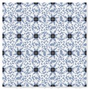 アート・デザイン・音楽 Keramik Sekelskifte till sjuttiotal Annie's Flower Black, White, & Periwinkle | Villa Lagoon Tile