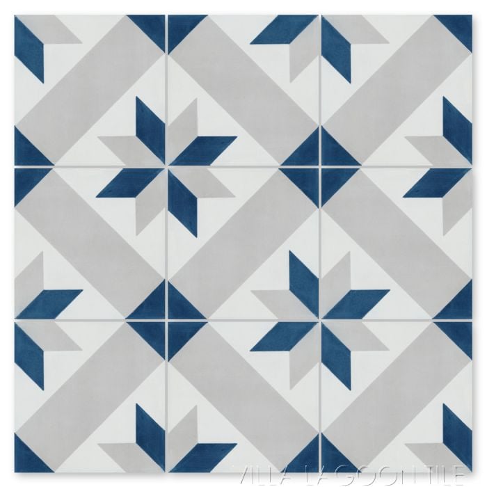 "Star Lattice" Traditional Geometric Cement Tile Villa Lagoon Tile