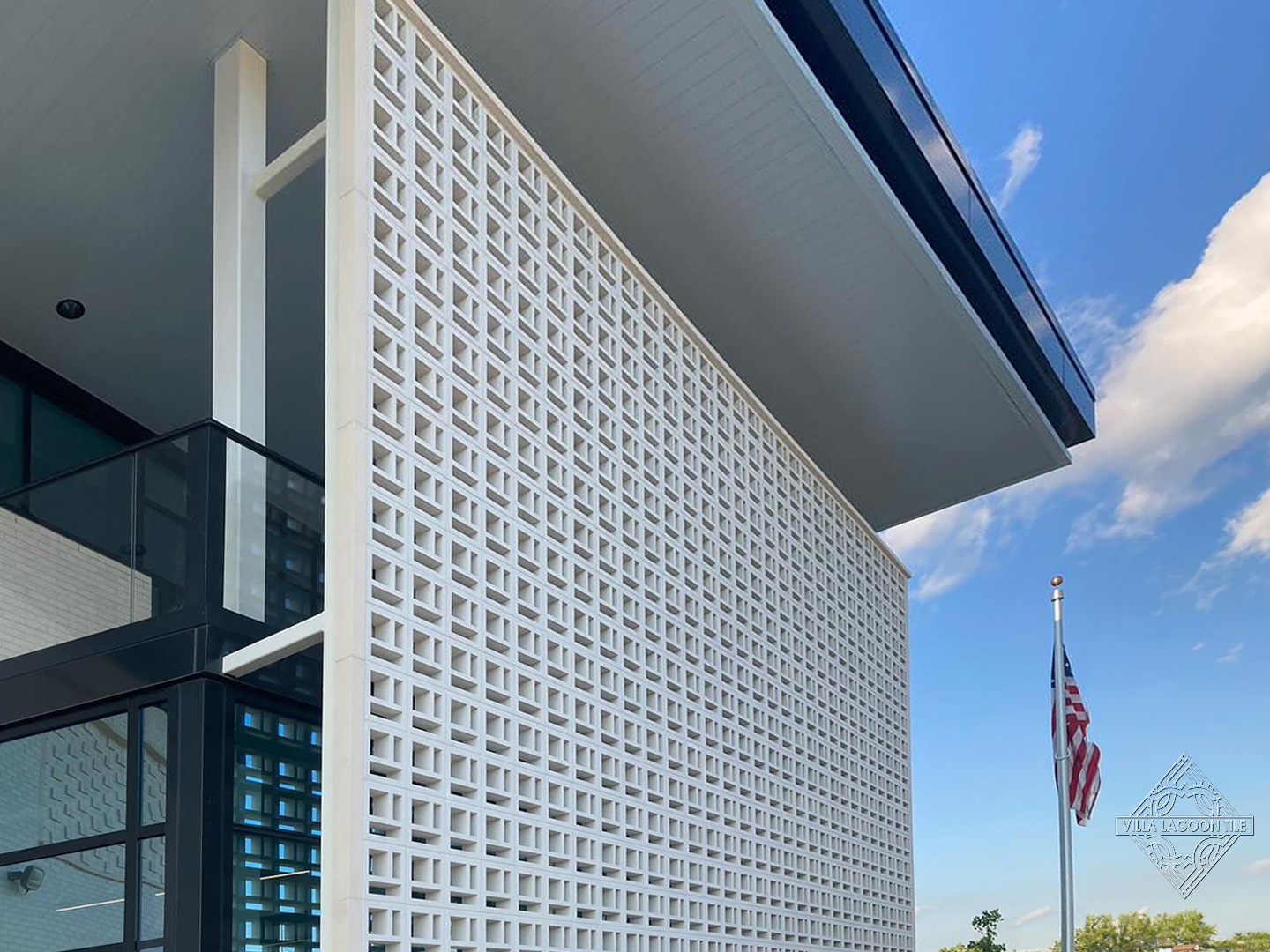 Large-Format Breeze Block Framing at Donelson Library