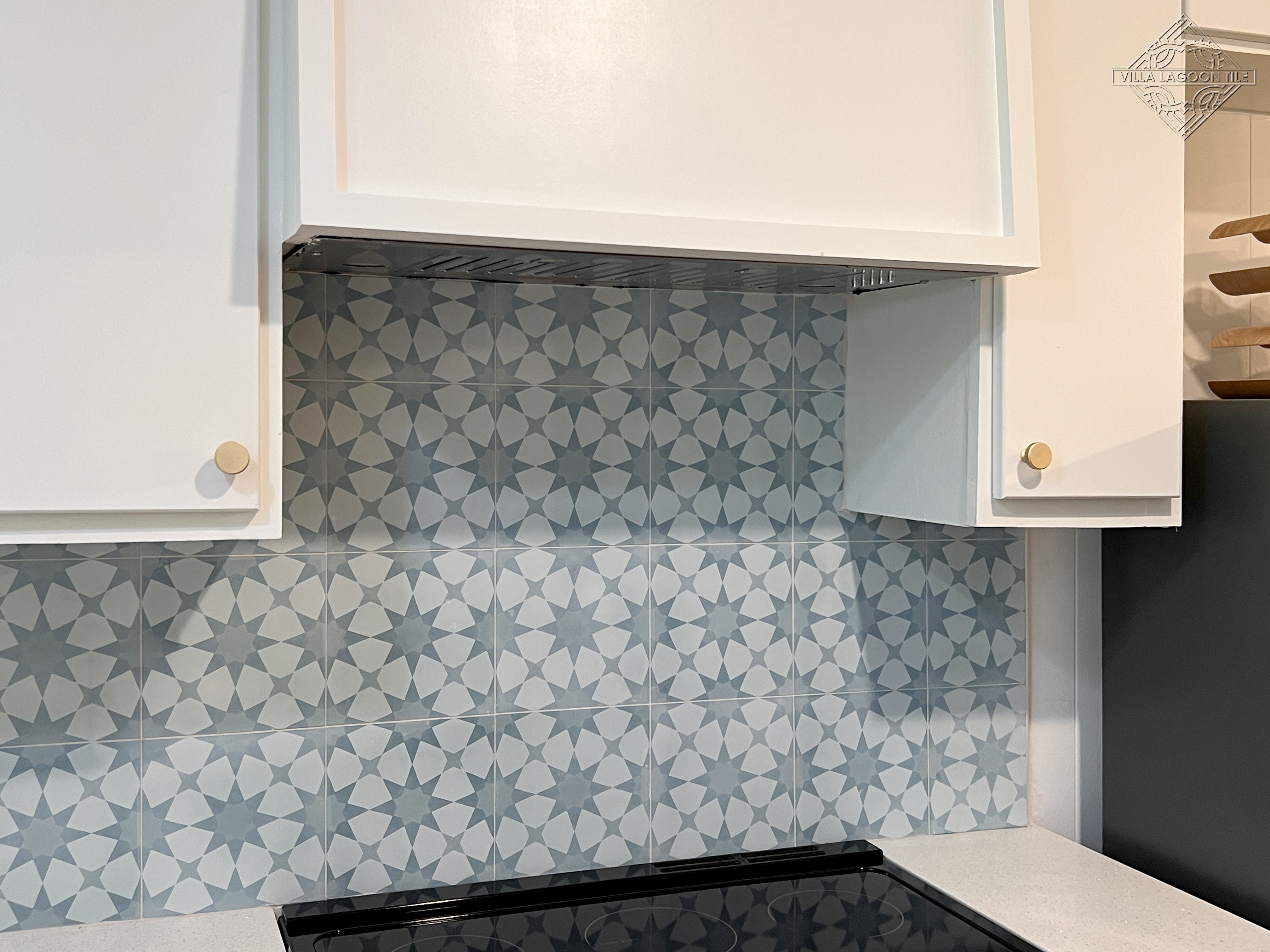 Artisanal Detail: Taza Blues Geometric Cement Tile