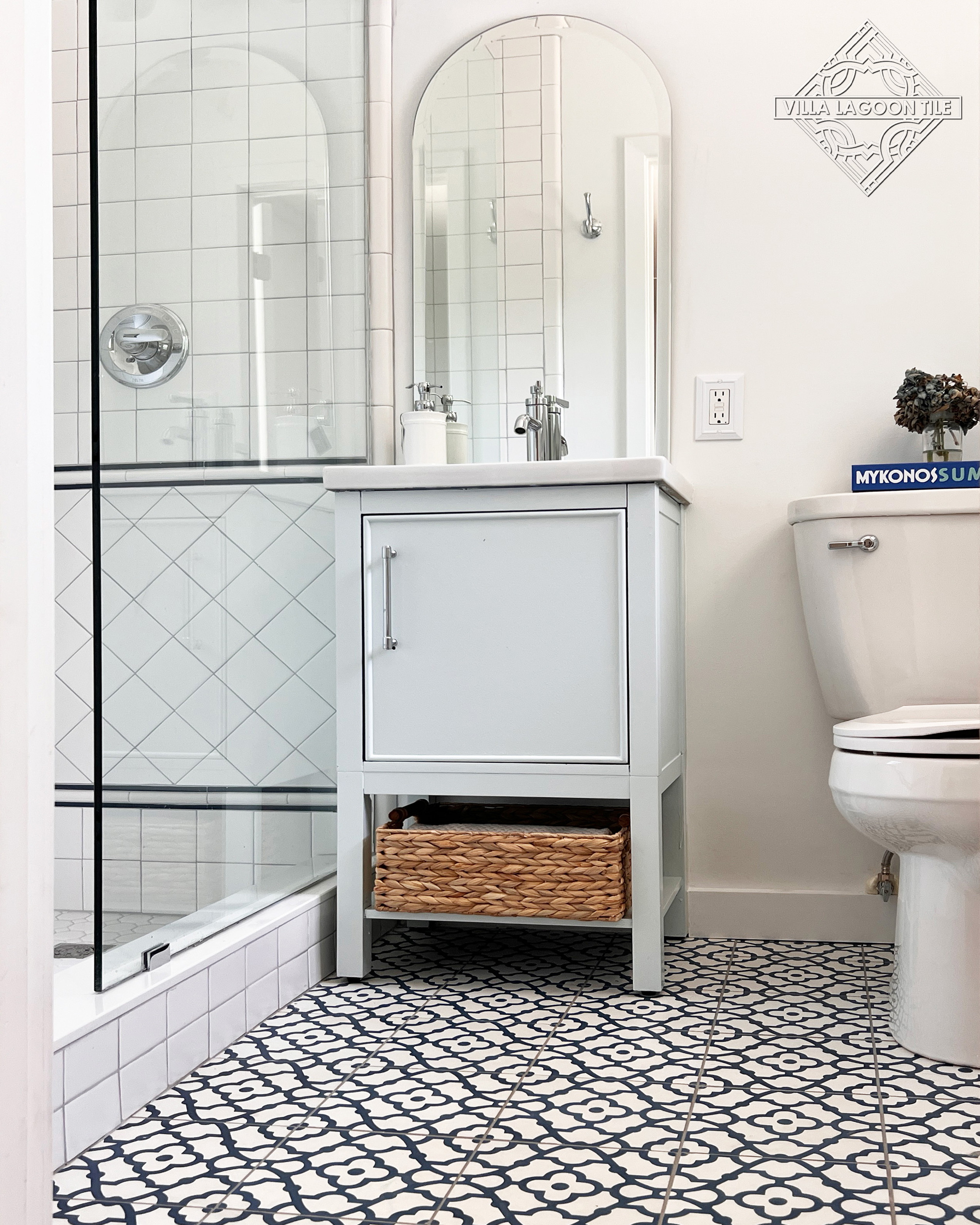 Mediterranean Breeze: Artisanal Cement Tile Flooring
