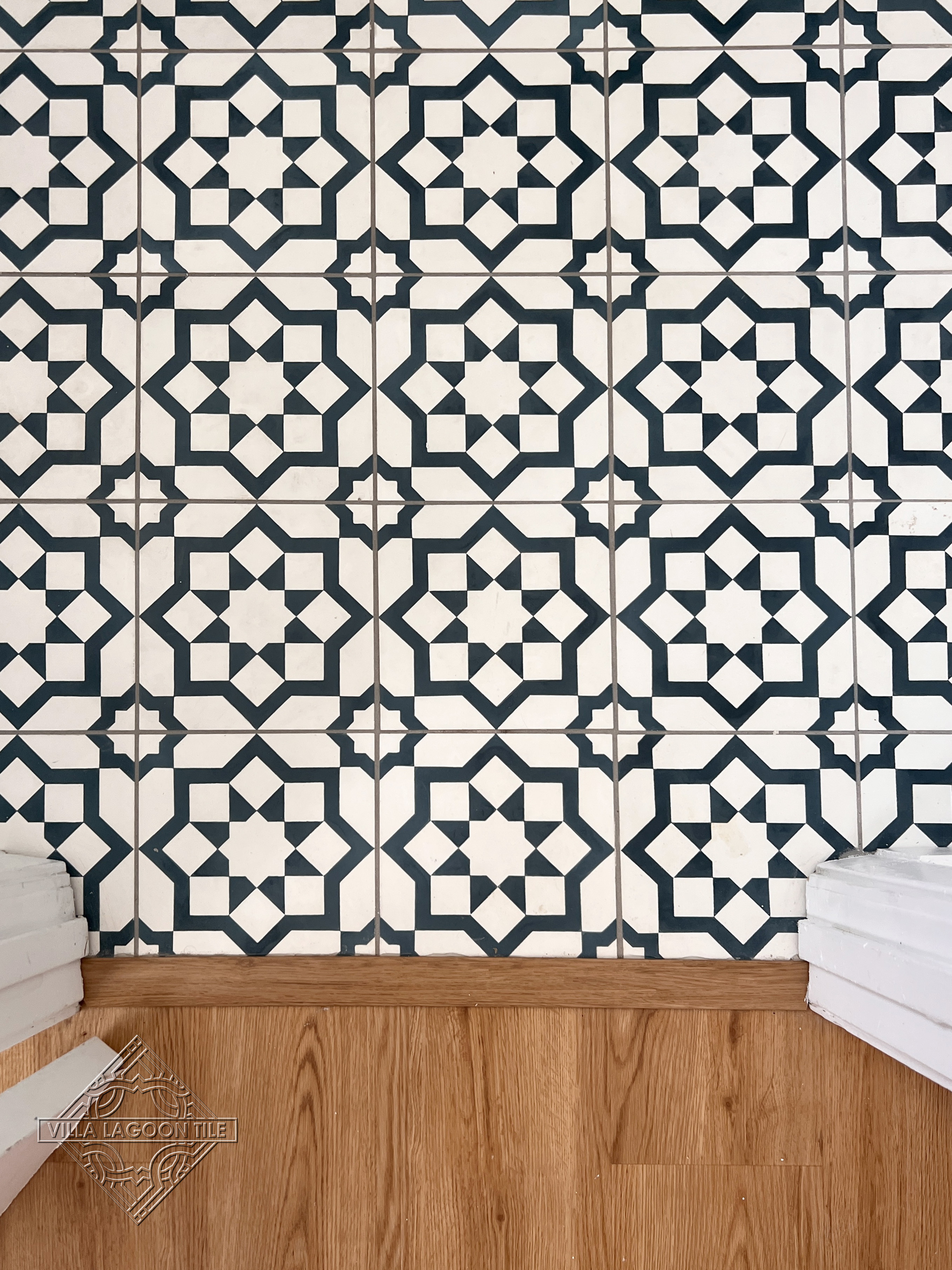 Artisanal Pattern Play: Luqa Aegean Cement Tile Meets Natural Oak