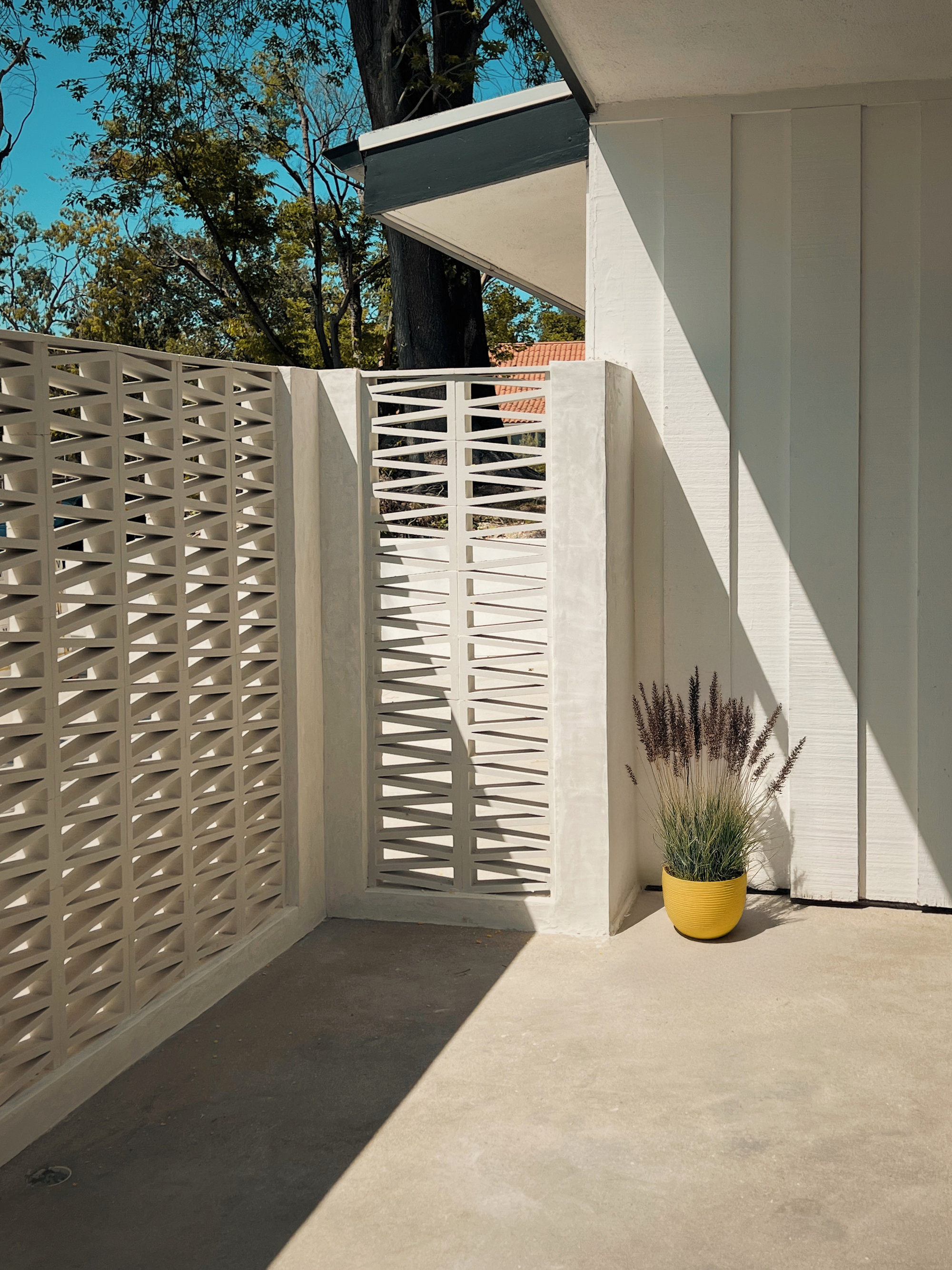 Geometric Sun Shadows White Screen Breeze Block Wall LA.jpg