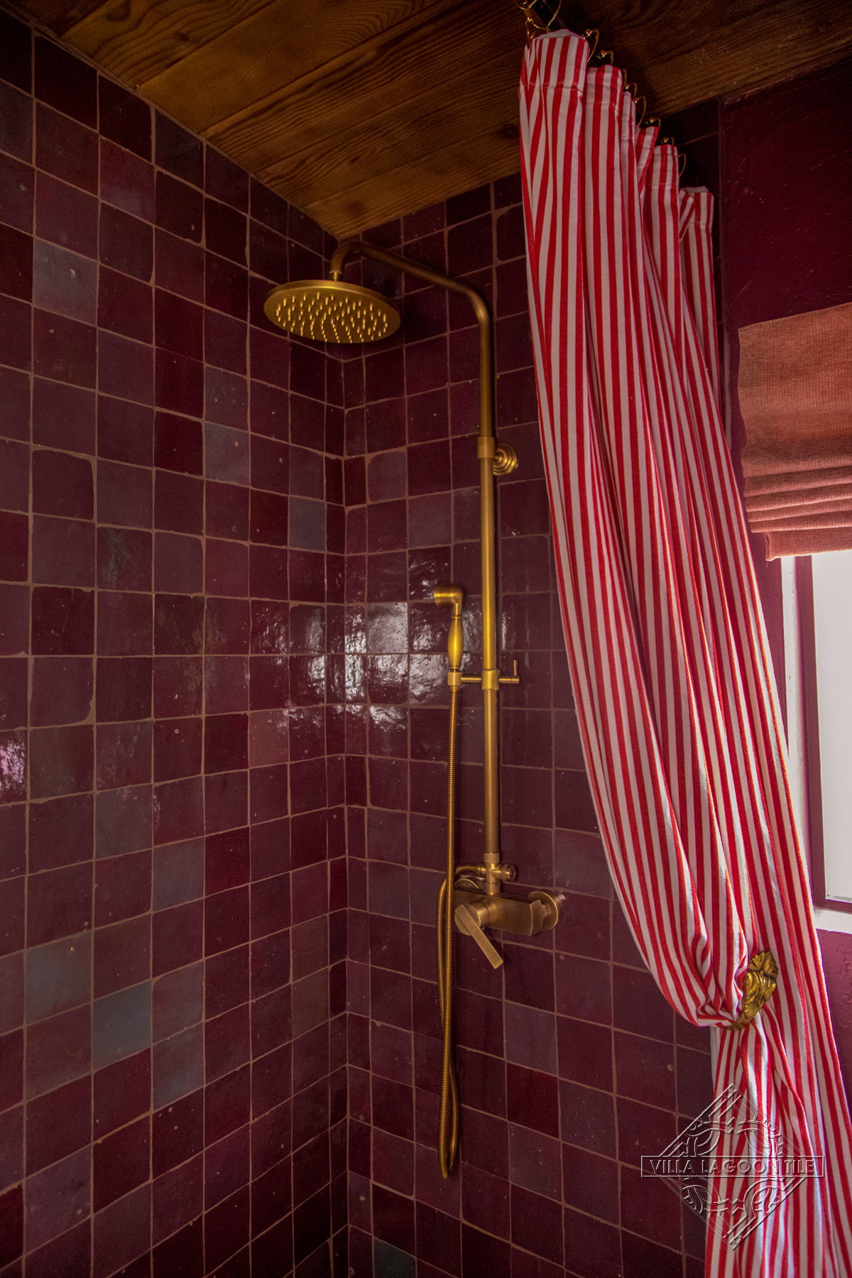 deep-plum-handcrafted-glazed-zellige-tile-shower-brass-fixtures