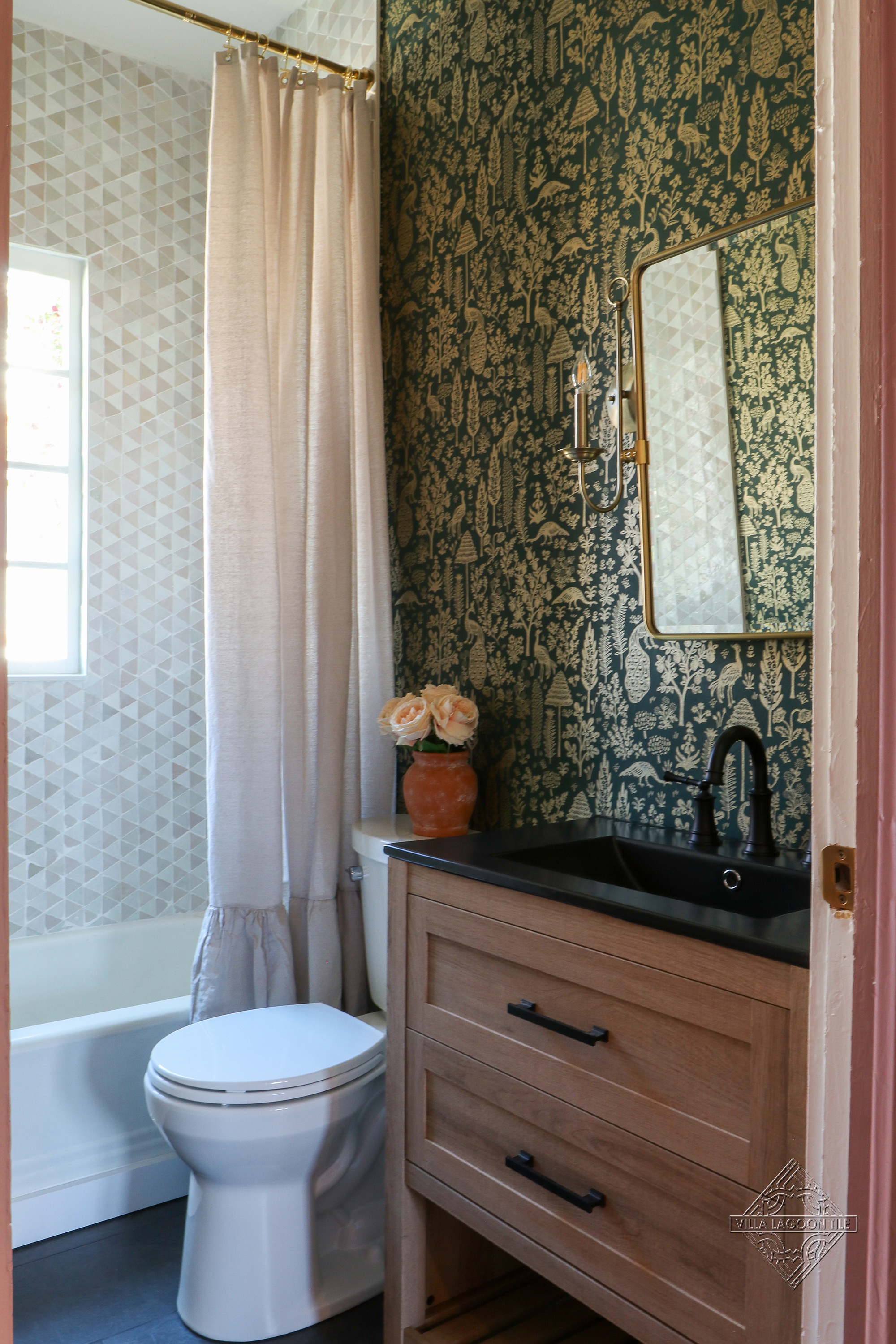 neutral-mosaic-zellige-tiles-small-bathroom-vanity-wallpaper