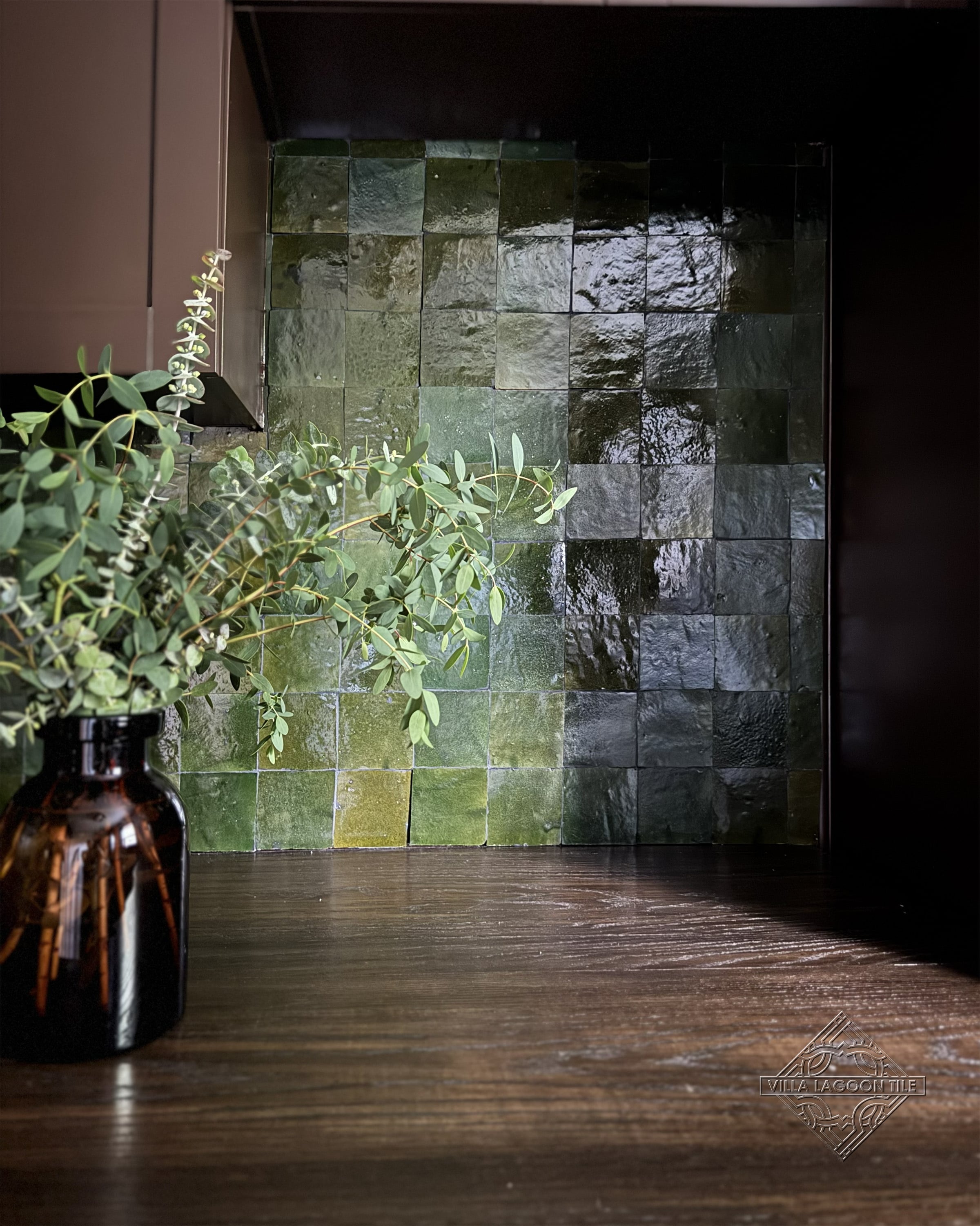 Moody Masterpiece: Deep Forest Zellige Tile