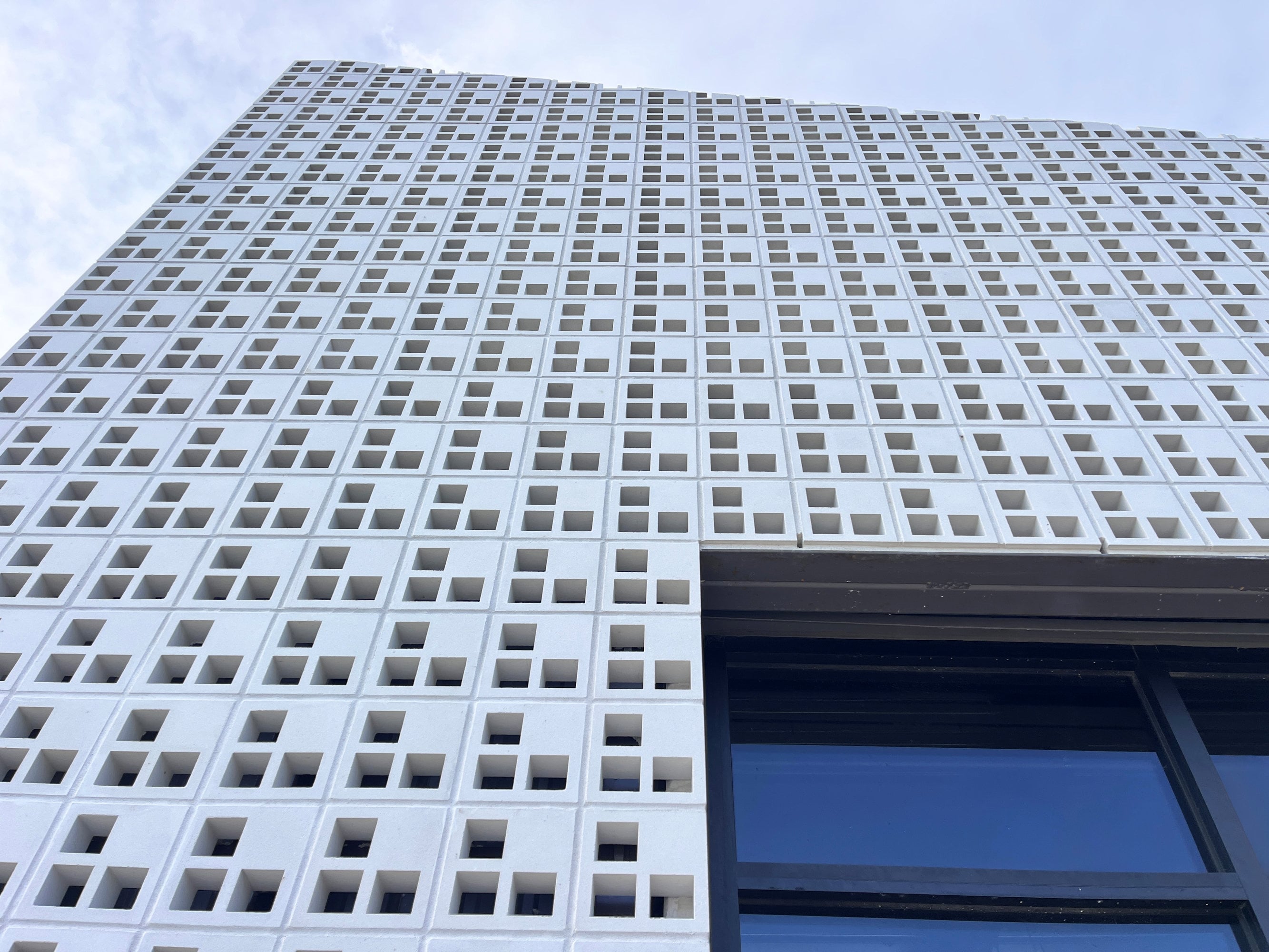 Antigua Breeze Block Facade - Modern Commercial Architecture F2M Houston