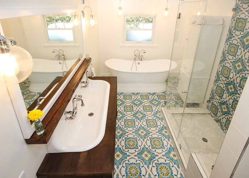 Bathroom Cement Tile Gallery Villa, Cement Tile Bathroom