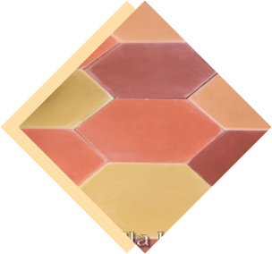 Mixed Sunset Hex Cement Tile, using South Beach colors