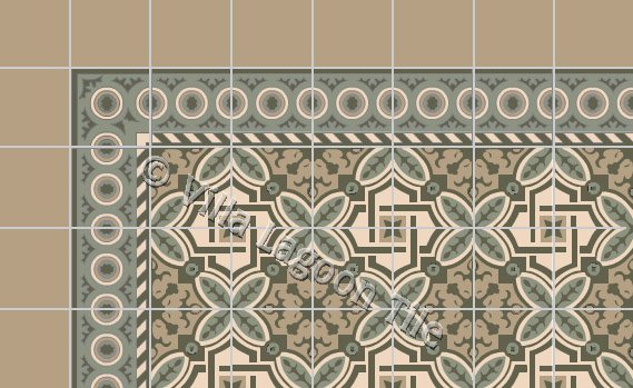 Havana Style No. 15 "Fontaine" Cement Tile