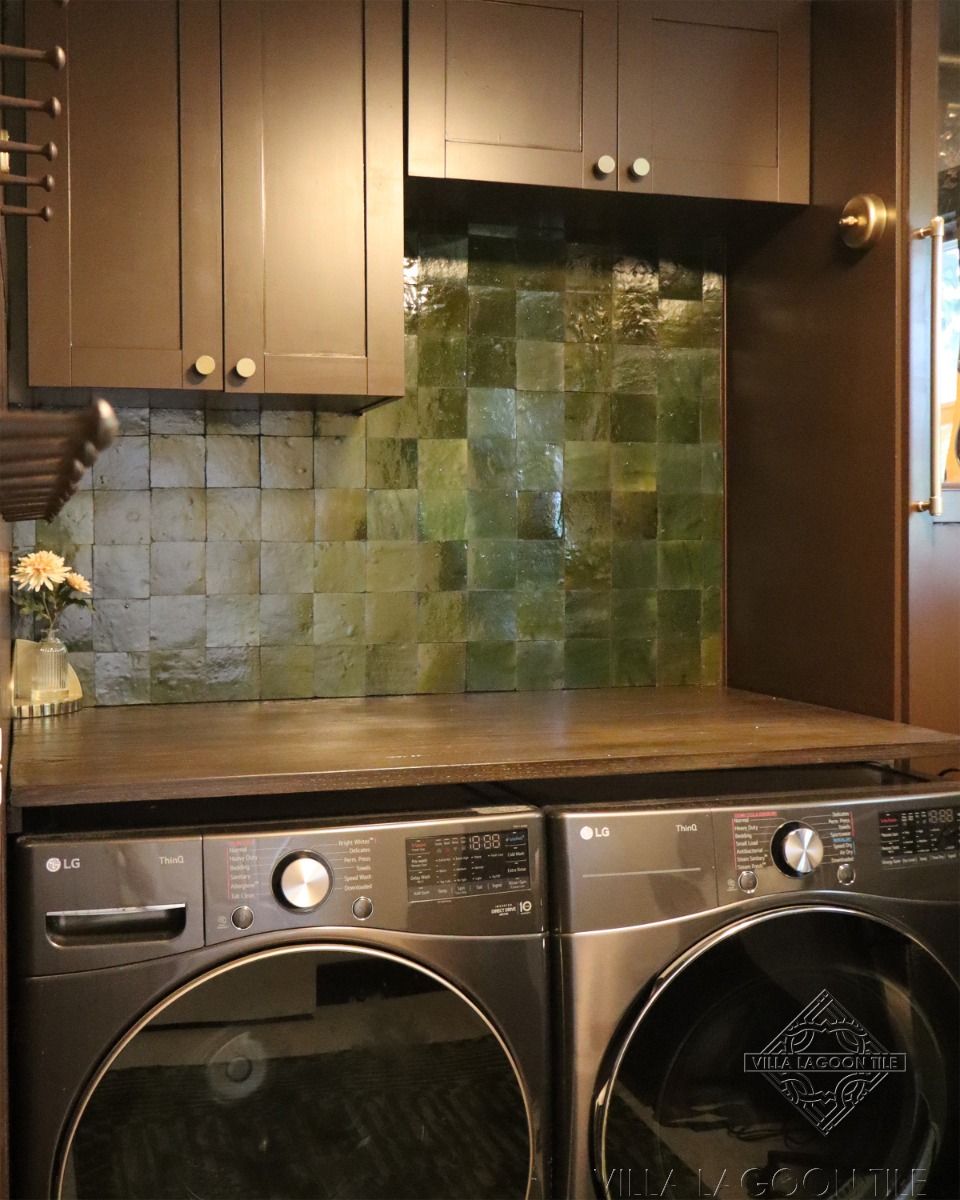 Deep Forest Glazed Zellige: A Lush, Handcrafted Backsplash MasteryHero Photo thumbnail